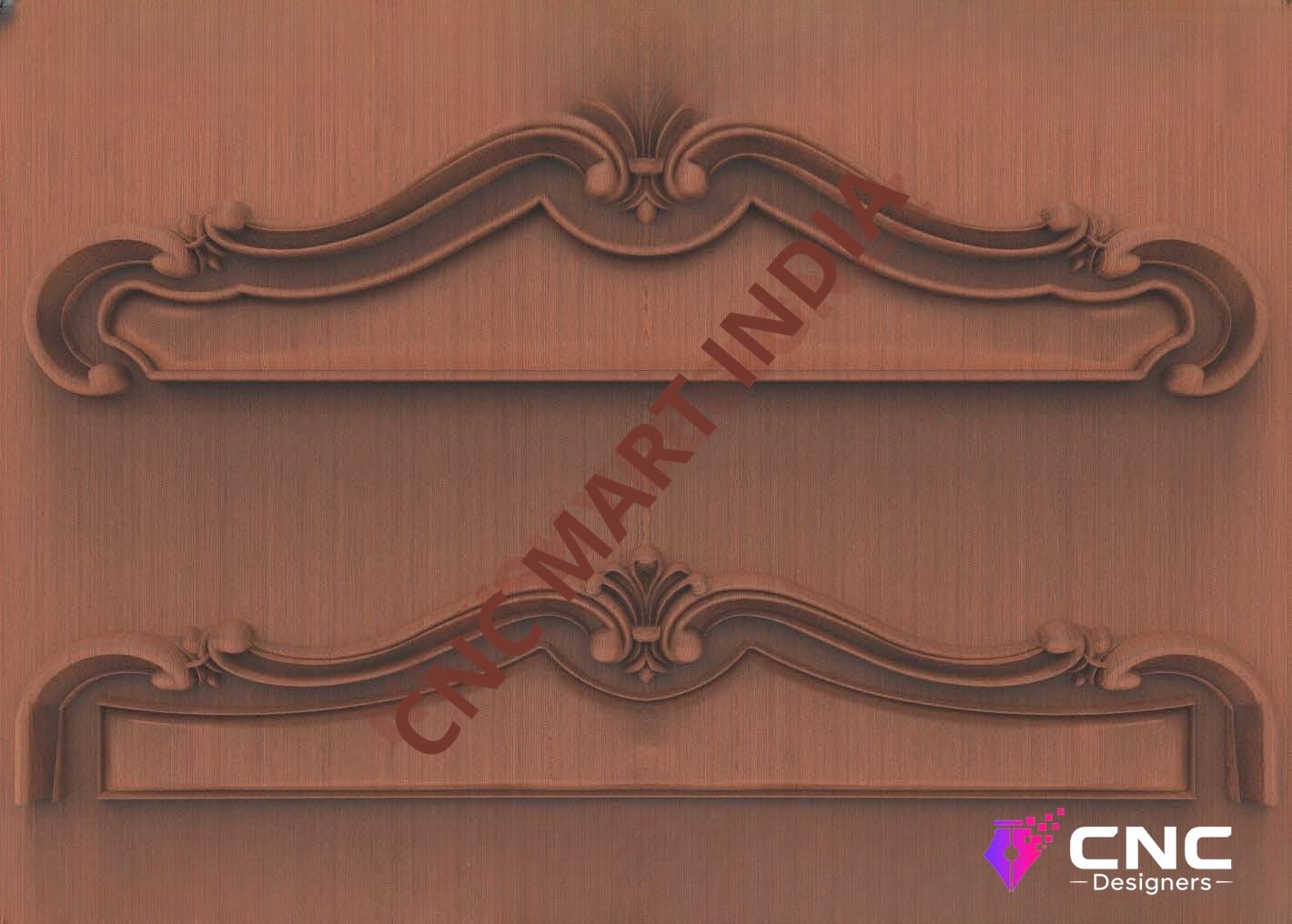 Beds & Sofa - BS-79 Elegant Classical Wood Carving Panel 3D Model